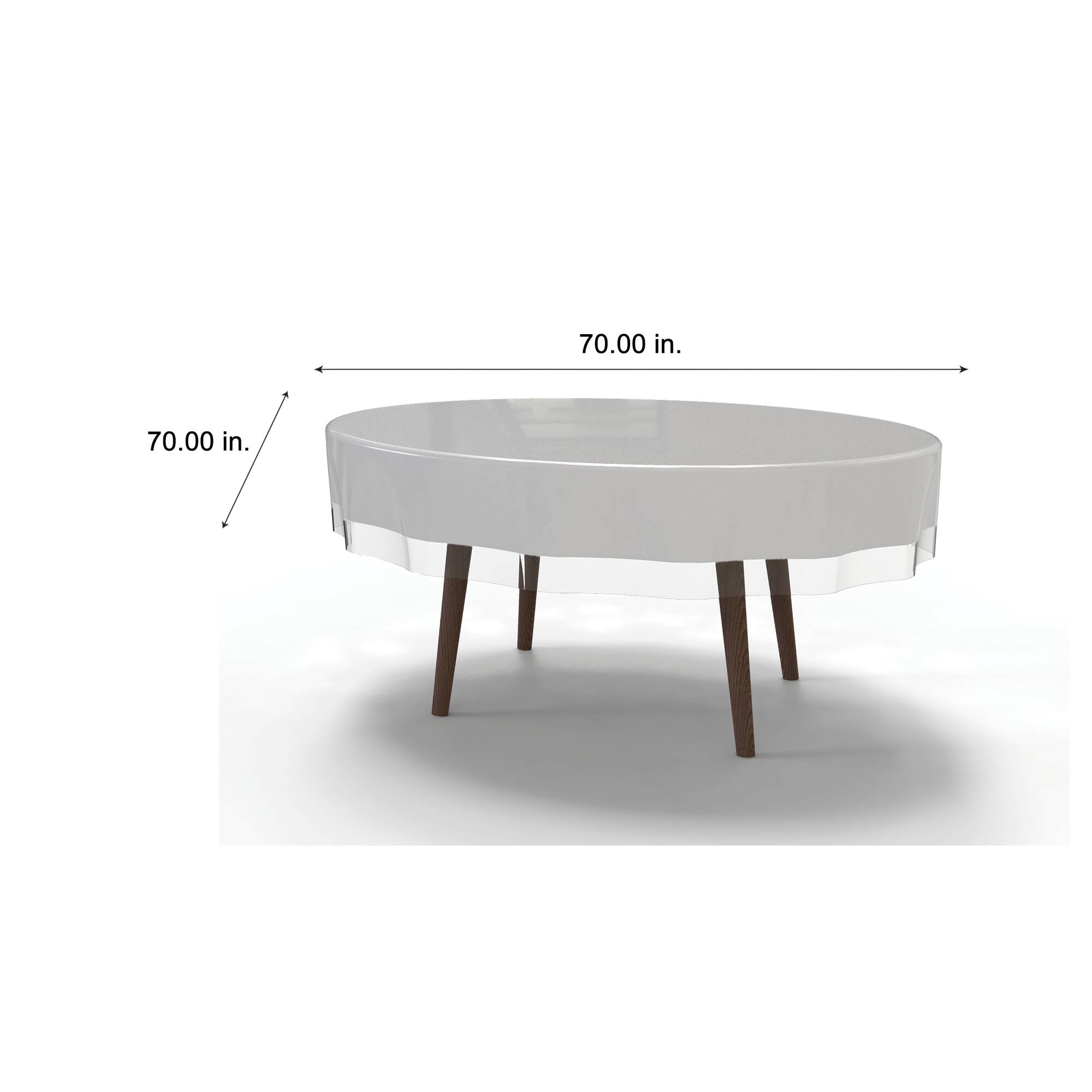 Home Details 70" Clear Round Tablecloth Protector
